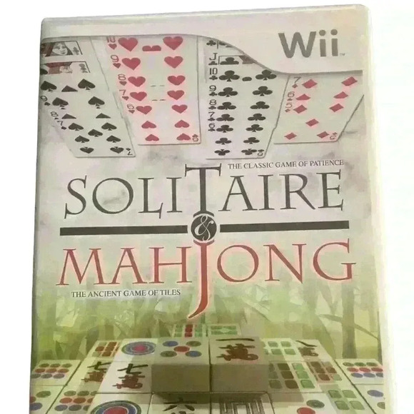 Solitaire & Mahjong (Nintendo Wii, 2009) Puzzle Game - Picture 1 of 6